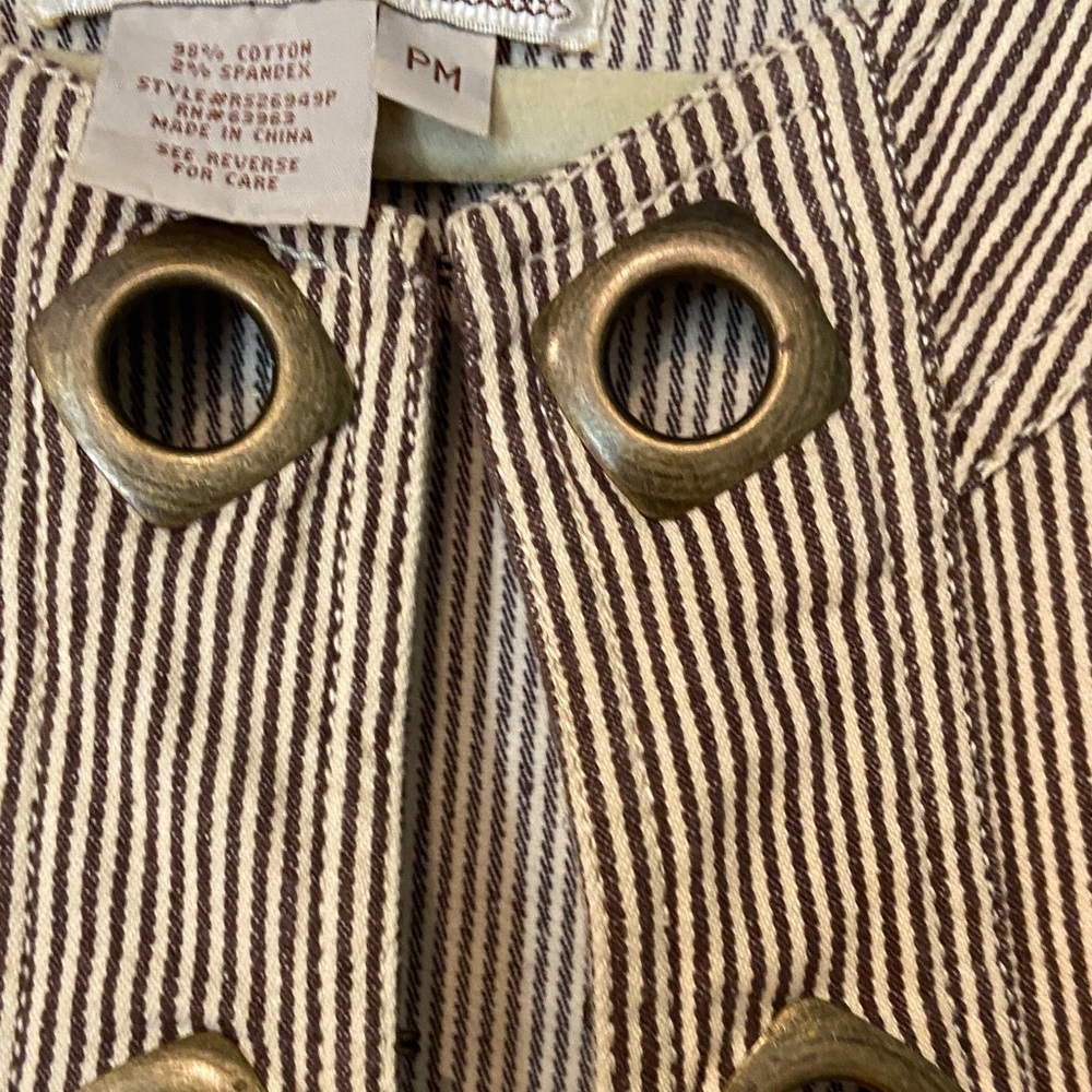 AMX Striped Brown Women's Jacket Medium Petite - Picture 3 of 8